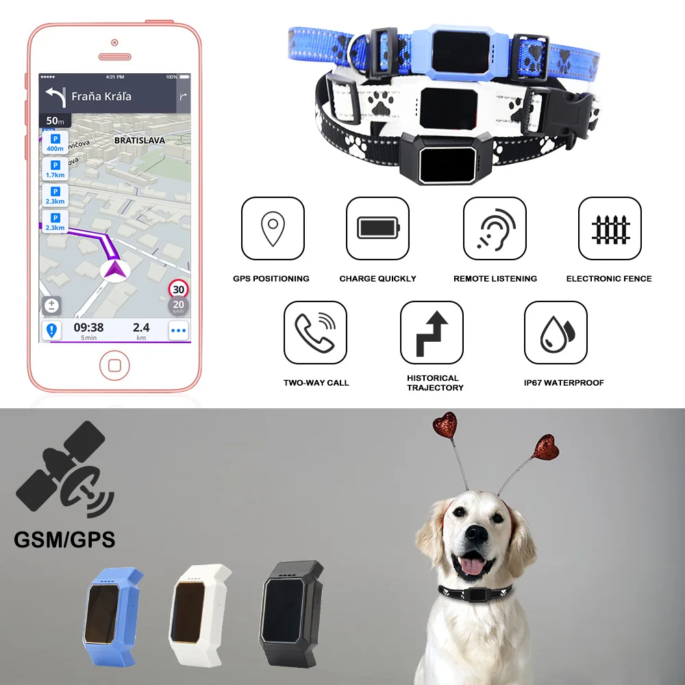  Neue Wifi GPS Hund GPS Tracking Haustier Finder Kragen Sicherheit Lage Befestigung Für Haustiere Hu