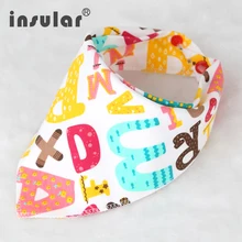 Cotton High Quality Cartoon Baby Bibs Double Layers Soft Cotton Fiber Newborn Burp Bib Kid Bandana