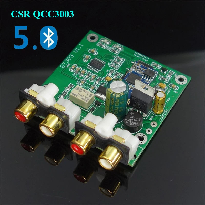 5.0 Bluetooth Receiver Independent DAC Decoder Board CSR QCC3003 PCM5102 Amplifier Speaker DIY With Analog Input and Output