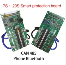 7 s ~ 20 s Li-ion Lipo Lifepo4 LTO titanato 18650 BMS Placa de Proteção Da Bateria De Lítio Equilíbrio 48 v 36 v 24 v PODE 485 de Telefone Bluetooth