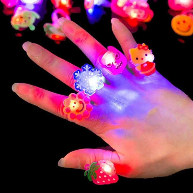 5 шт./компл. Новинка светящиеся кольца светодиодный Flash Finger мультфильм свет Детские вечерние игрушки для детей Play светится в темноте игрушка