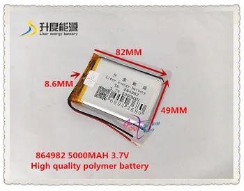 

3.7V 5000mAh 864982 Polymer lithium ion / Li-ion battery for tablet pc GPS e-book speaker power bank mobile bank