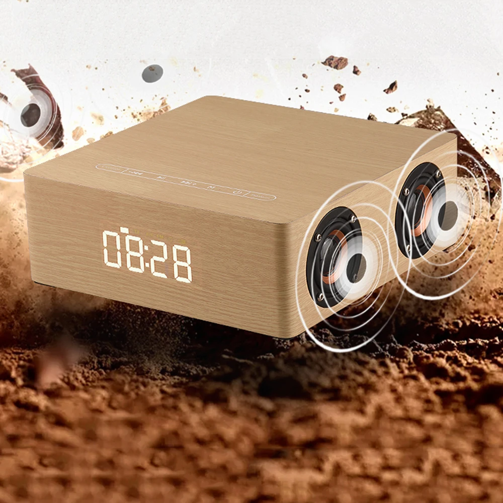 Abuzhen Bluetooth динамик мини портативный беспроводной s большие часы дисплей с