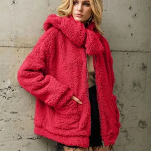 Fur collar Faux Fur Coat Women 2019 Winter Warm Soft Zipper Fur Jacket Female Plush Overcoat Pocket Casual Outwear Fur collar Faux Fur Coat Women 2019 Winter Warm Soft Zipper Fur Jacket Female Plush Overcoat Pocket Casual Outwear