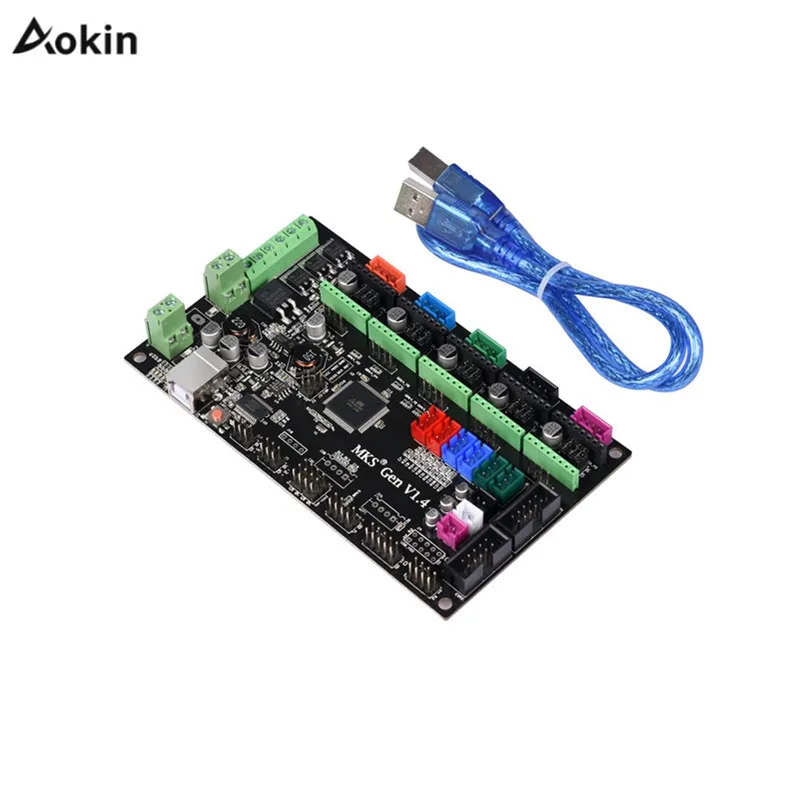 MKS Gen V1.4 плата управления Mega 2560 R3 Материнская RepRap Ramps 1 4 совместима с a4988 Drv8825 для 3D