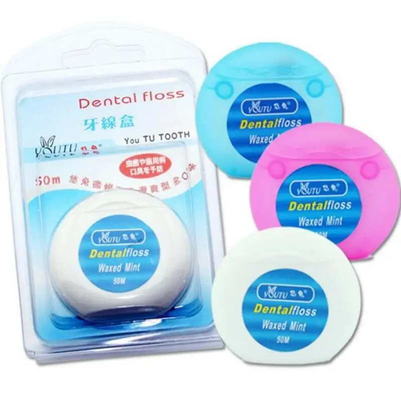 8pack x 50M Micro wax Peppermint Mint flavor Dental Flosser Interdental