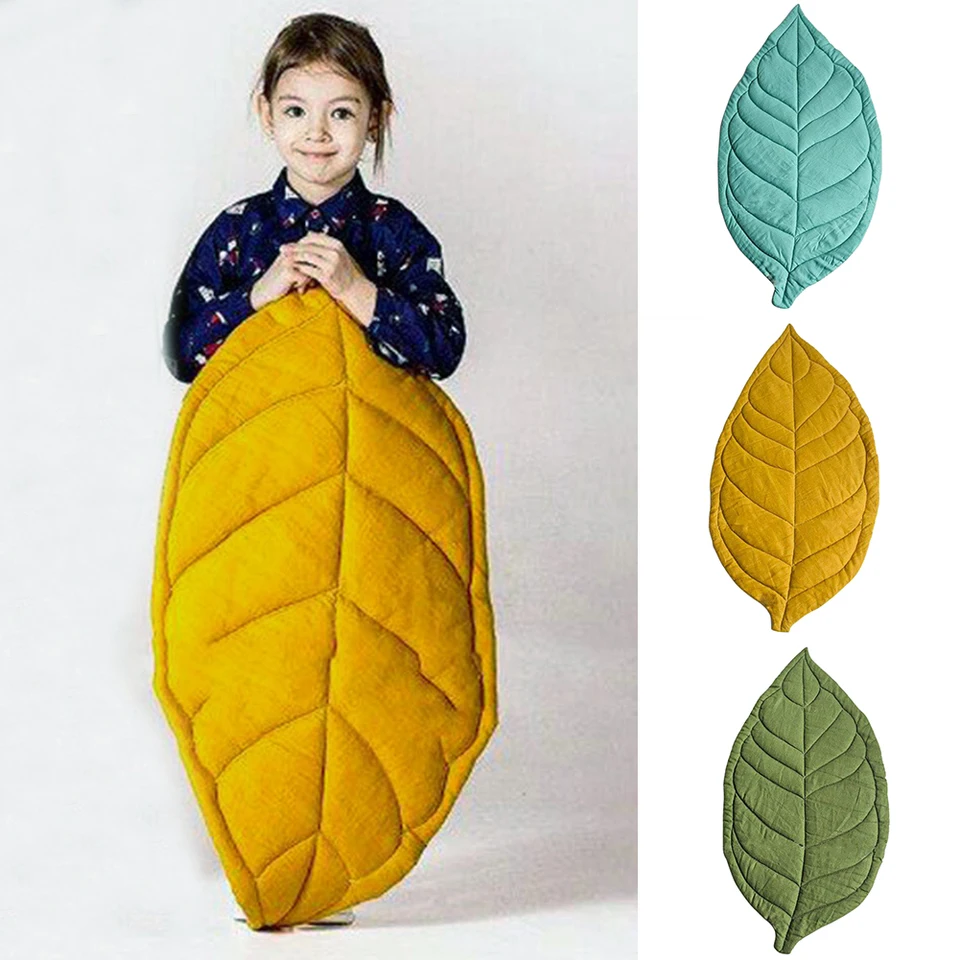 Heaven2017 Newborn Baby Leaf Shape Soft Crawling Carpet Play Mat Kids Room Decoration Green