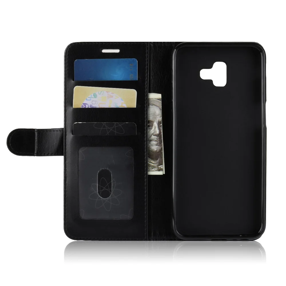 KSAM1123_4_Wallet Leather Case with Card Slots & Stand for Samsung A7 2018 A6 A8 Plus 2018 Cases for J2 J4 J6 Plus J8 2018 Leather Cover with Card Slots and Stand
