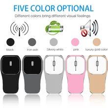 HOPEDA Новая красивая форма металлическая световая мигающая 2,4 г перезаряжаемая беспроводная мышь для ноутбука Настольный компьютер Bluetooth мышь 5 цветов