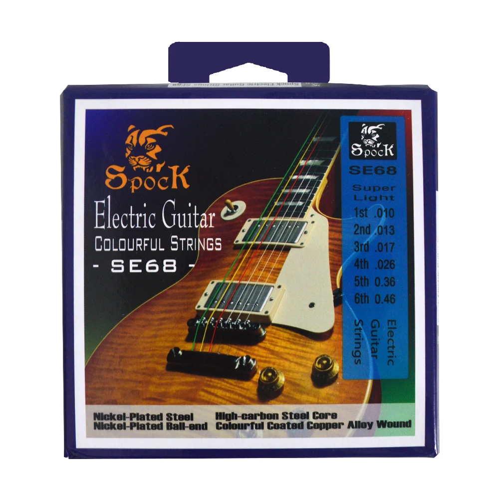 Spock SE68 Colorful Electric Guitar Strings Colorful Coated Copper