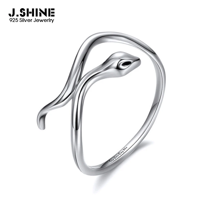 

JShine Simple 925 Sterling Silver Cute Small Snake Rings Vintage Style Ring Silver 925 Minimalism Woman Fashion Rings 2018