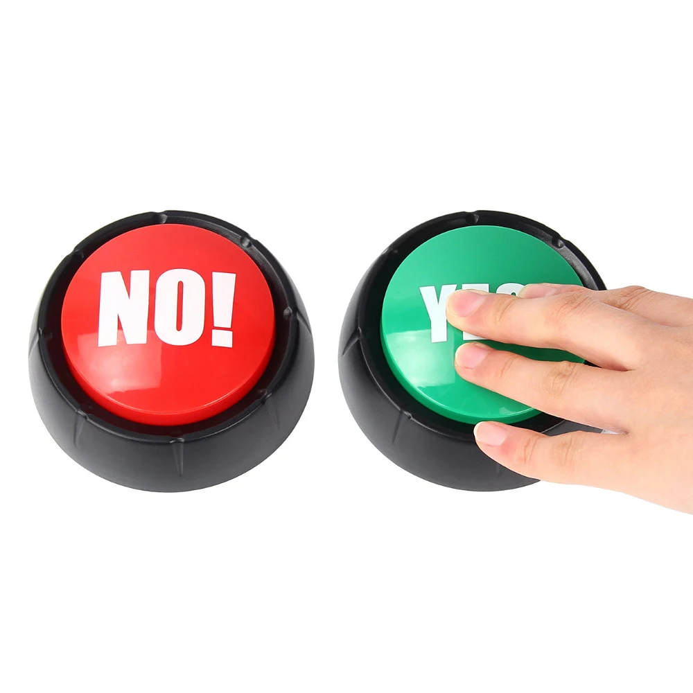 Креативные звуковые кнопки игрушки да и нет извините может зеленый красный события и вечерние принадлежности звуковые игрушки Праздничные украшения