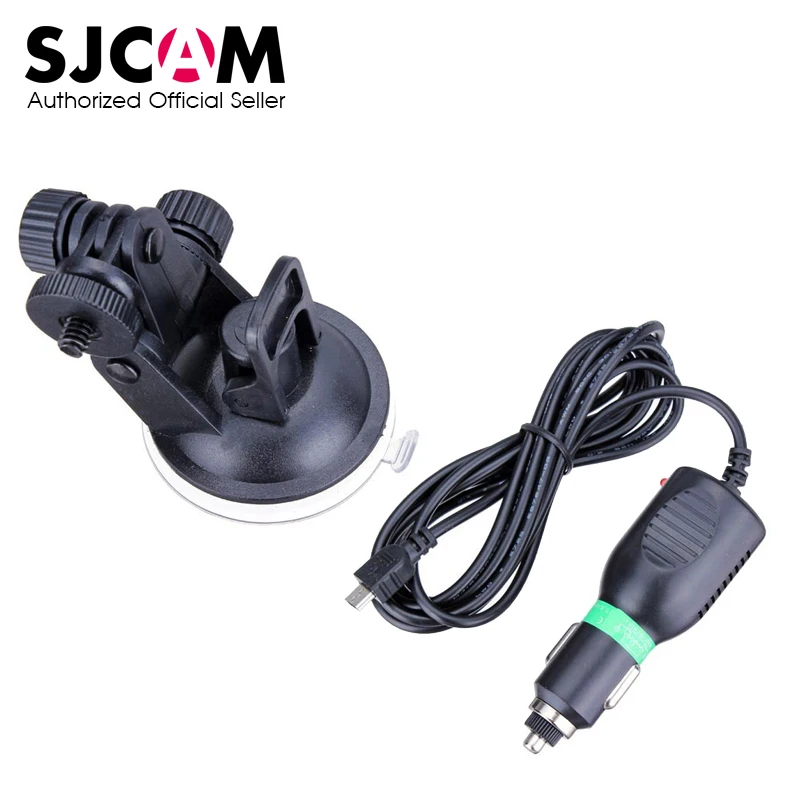 Автомобильное зарядное устройство SJCAM + присоска держатель в автомобиль с