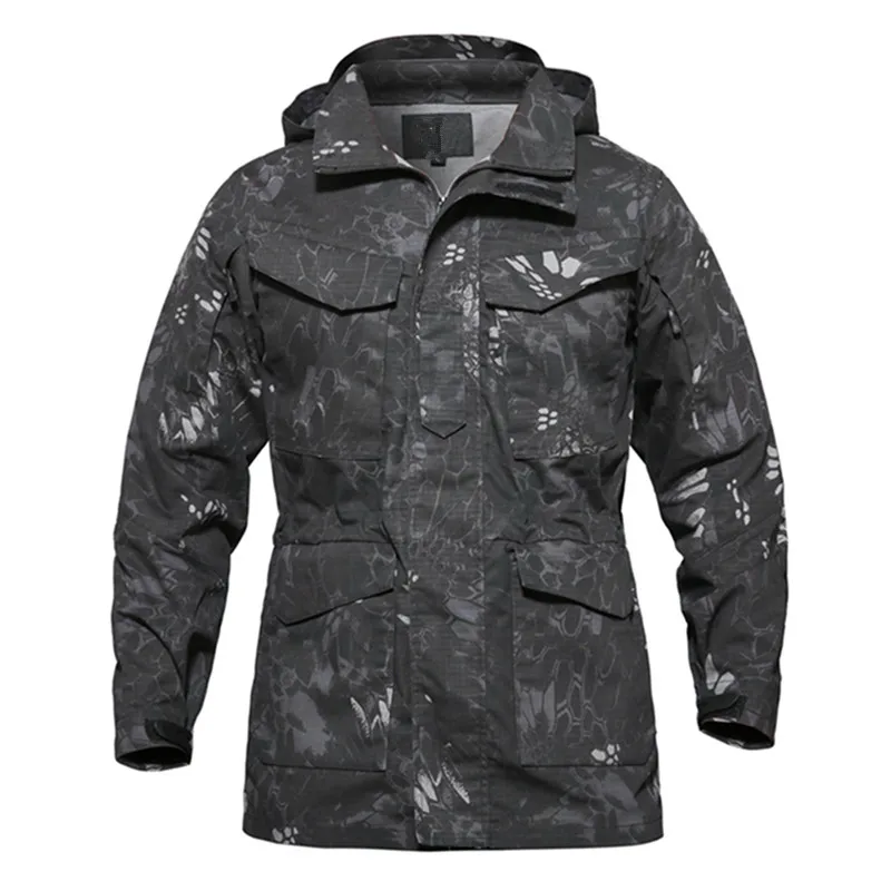 M65, Британская, американская, Армейская, тактическая куртка, повседневная, ветровка, мужская, зима, осень, водонепроницаемая, летная, пилот, пальто, толстовка, военная, полевая куртка - Цвет: Black Sanke