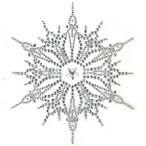 

BlingQueen 25PCS/LOT Hotfix Crystal Motif Christmas Snooflakes Design