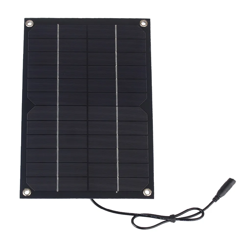 SUNWALK полугибкая 6 Вт 12 в моно Солнечная Панель зарядное устройство с кабелем DC5521 мини солнечная панель для зарядки 12 в автомобильный аккумулятор 12 в устройство
