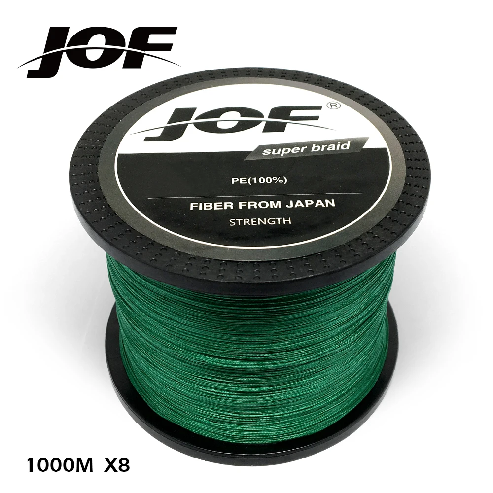 JOF مضفر خيط صنارة الصيد البحر المالحة الصيد 8 السواحل الأخضر 100 متر 150 متر 300 متر 500 متر 1000 متر 100% PE