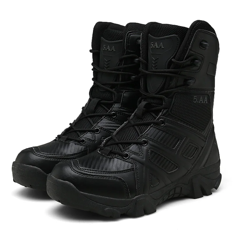 

Newest Men High Quality Brand Military Leather Boots Special Force Tactical Desert Combat Men's Boots Outdoor Shoes Ankle Boots