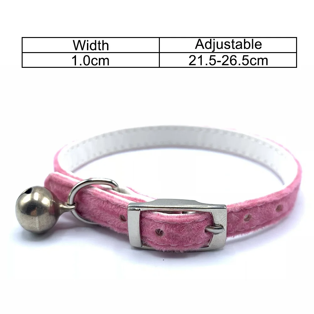 Милые кошачьи ошейники с колокольчиком для маленьких аксессуары для собак и кошек товары для собак кошачьи ошейники для щенков котенок ожерелье аксессуары для домашних животных YS0041 - Цвет: pink