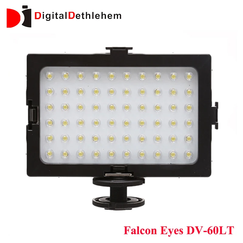 Falcon Eyes DV-60LT 60 LED Фото Видео Камеры Горячий Башмак СВЕТОДИОДНЫЕ Лампы Освещения