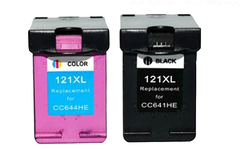 (2 pieces/lot)Factory direct sale Remanufactured ink cartridge for 121xl use for HP Photosmart
