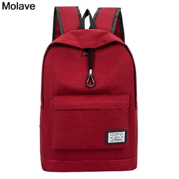 

MOLAVE Backpack Youth Computer Travel Bags Men Backpacks Campus Junior High School Student Bag Soild Color Male Mochila 37.dec30
