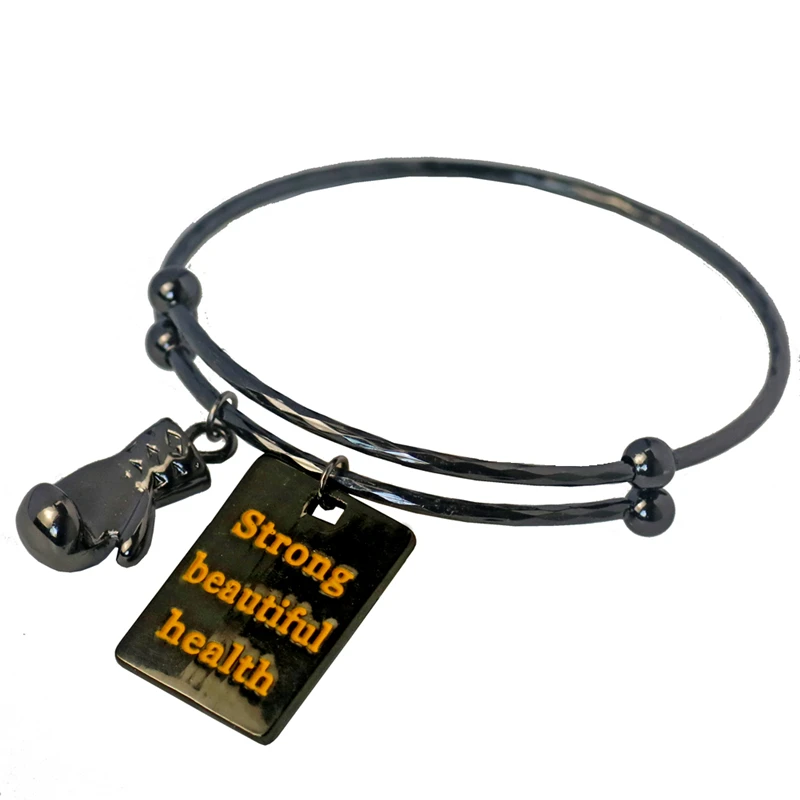 

Boxing Gloves Monogram Charm Bracelets Pendant Adjustable Hand Made Sport Manchette Bangles For Women Pulseira Pulseras Jewelry