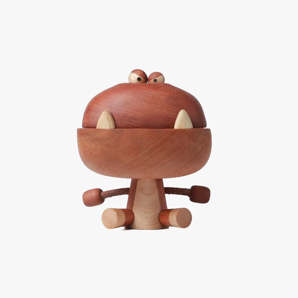 [angry big mouth dragon] Incense Burner Solid Wood Creative Gifts