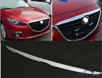 

ACCESSORIES FIT FOR MAZDA 3 AXELA CHROME FRONT HOOD COVER TRIM MOLDING GRILLE BONNET GARNISH GRILL STRIP BAR