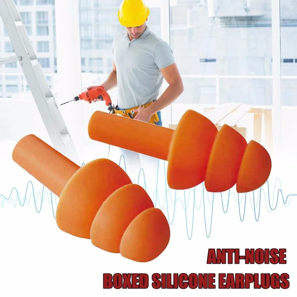 

Soft Silicone Ear Plugs Sound Insulation Ear Protection Earplugs Noise Reduction Sleeping Plugs with Storage Box