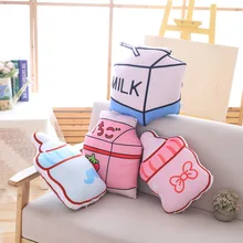 Скандинавский стиль диванная подушка детская комната украшения молочная коробка бутылка плюшевая подушка детская игрушка для детей Подарки