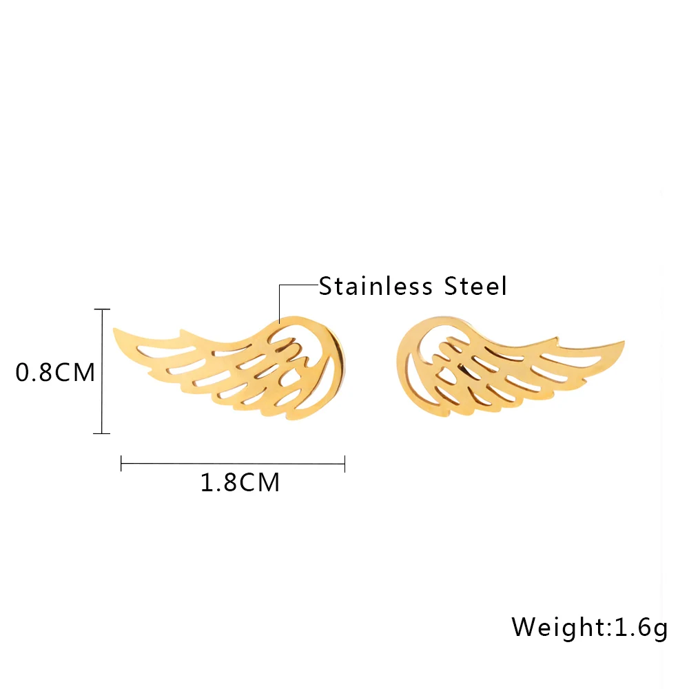 DICAYLUN Ювелирные серьги-гвоздики минималистичные серьги Подарки для женщин серьги Модные ювелирные изделия серьги в форме крыла Ангела Крылья Ангела