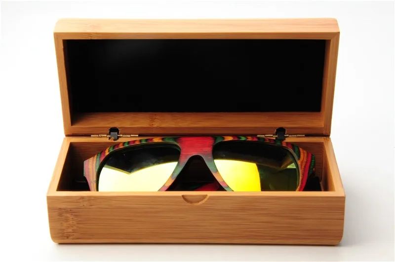 LONSY, Модные прямоугольные солнцезащитные очки, чехол, брендовый дизайн, ручная работа, натуральный бамбук, дерево, солнцезащитные очки, коробка, сумка, BM8001