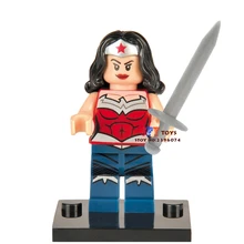 50 шт. ободок для волос в стиле Чудо-Женщина Супергерой комиксы строительные блоки, друзья для девочек и мальчиков детские игрушки brinquedos menina