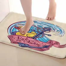 Анкерный Стиль Коврик для ванной комнаты, смешной Противоскользящий коврик для ванной, занавески для душа аксессуары, соответствующие вашей душевой занавеске