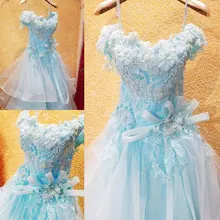 Elegant Ball Gown Lace Applique font b Evening b font font b Dress b font 2016