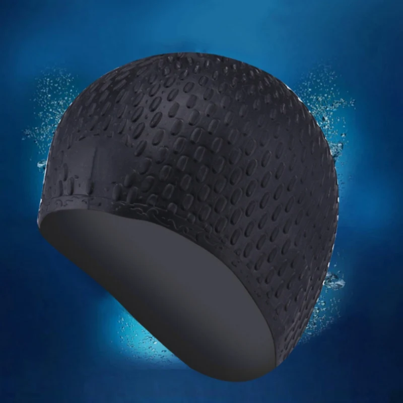 Buy Silicone Rubber Swimming Cap Women Waterproof Swim