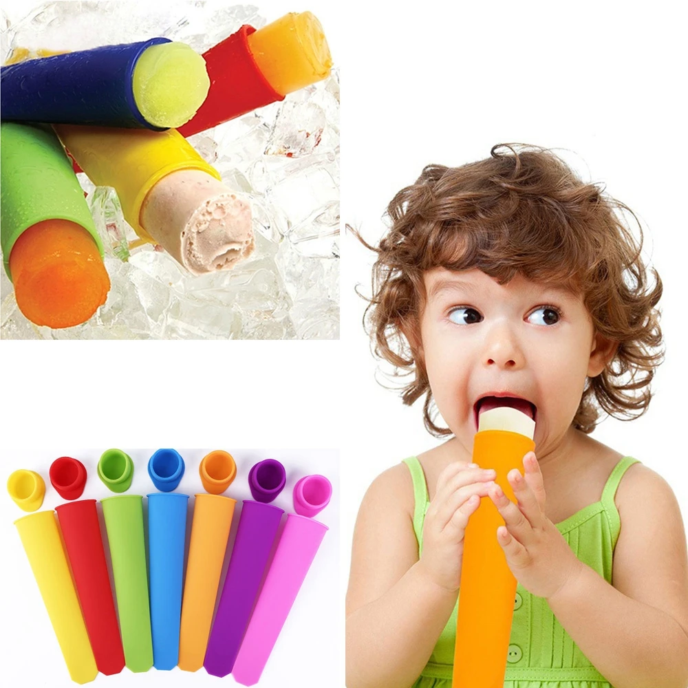 

Silicone Ice Pop Mold Popsicle Mould Ice Cream Makers Push Up Tools Jelly Lolly Mould For Popsicles