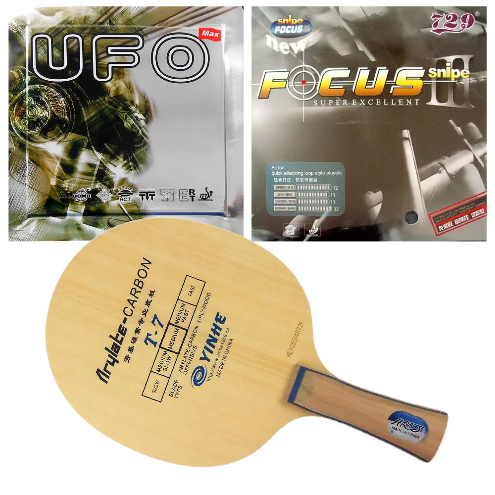 

Pro  Table Tennis PingPong Combo Racket Galaxy YINHE T-7  with 729 Focus III and  Bomb UFO