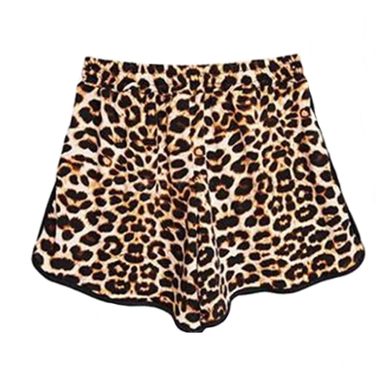 YGYEEG женские летние повседневные шорты с леопардовым принтом размера плюс S-XXL Женские Короткие повседневные шорты брюки высокого качества Леопард