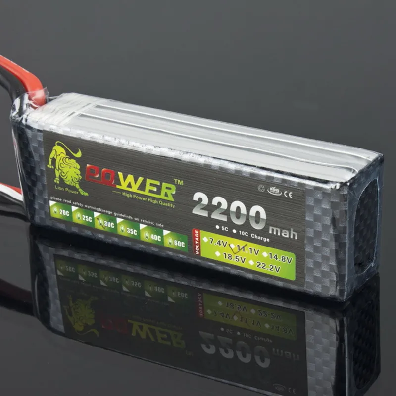 

LION POWER 3S Rechargeable battery 11.1v 2200mAh 30C for RC Helicopter Quadcopter Remote Control toys 3s Li-Polymer battey 11.1V