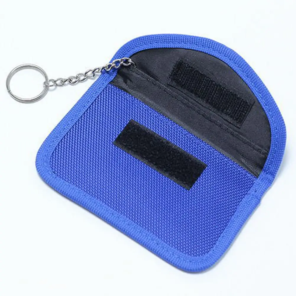 РЧ рчид чехол для блокировки сигнала телефона сумка брелок анти-радиационный брелок сигнальная экранирующая сумочка кошелек чехол для ключей GSM 3g 4G LTE gps - Название цвета: Blue