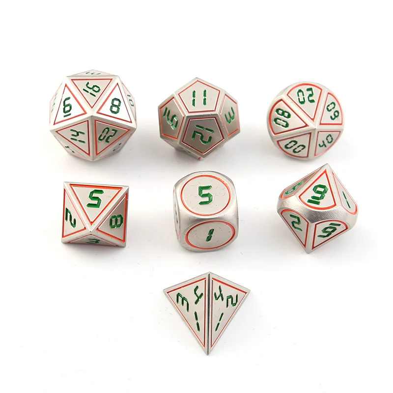 Dnd многогранные металлические кости набор Rpg Подземелья и Драконы Tafelblad игра Rood