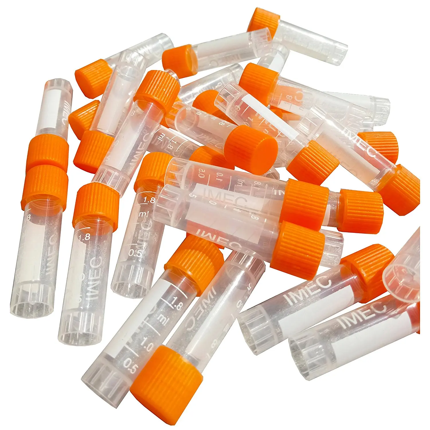 Пластик Пробирки пробирки 1.8 мл лаборатории трубы(различных цветов)(оранжевый