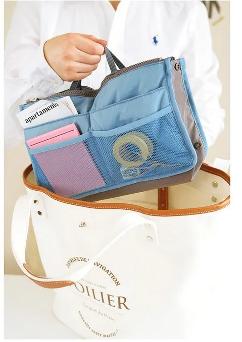 

new arrivals 2 x Double zipper portable multifunctional travel bag pockets Handbag Storage travel Makeup Wash Bag