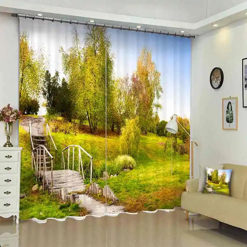 

1Set 100% Blackout Rate Curtain Cartoon Sky Balloon 3D Print Window Curtains Drapes For Living Bed Room Hotel Wall Tapestry