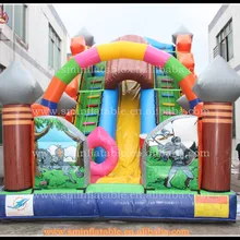 Дешевые большие надувные горки, забавный мультфильм скольжения n горка, малыша горки и альпинисты
