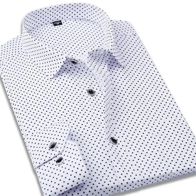 Buy 2015 New Polka Dot Men Casual Business Dress Shirt