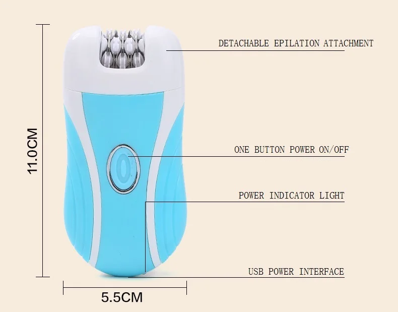 Электрический эпилятор 3 в 1 Перезаряжаемые Беспроводная Бритва для Для женщин удаления волос на полное тело линии бикини нога подмышки и