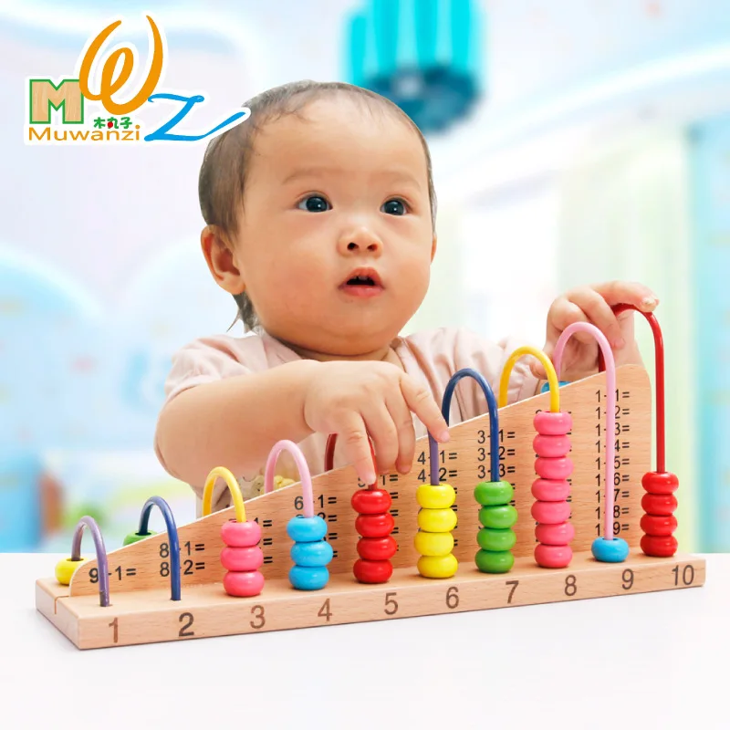 MWZ Wooden Caculating Math Toys For Children Colorful Montessori ...